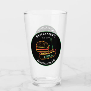 Backyard Grill with Burgers Drinkware Pint Beer Glaskopp