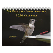 Backyard Hummingbird 8,5 x 11 tum Kalender