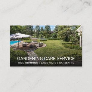 Backyard Landscaping of House Visitkort