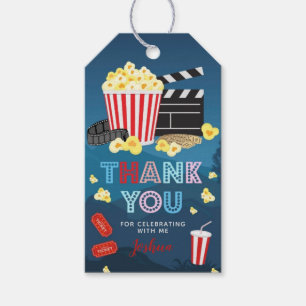 Backyard Movie Birthday Gift Märkres Presentetikett
