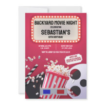 Backyard Movie Night Barns födelsedag Party