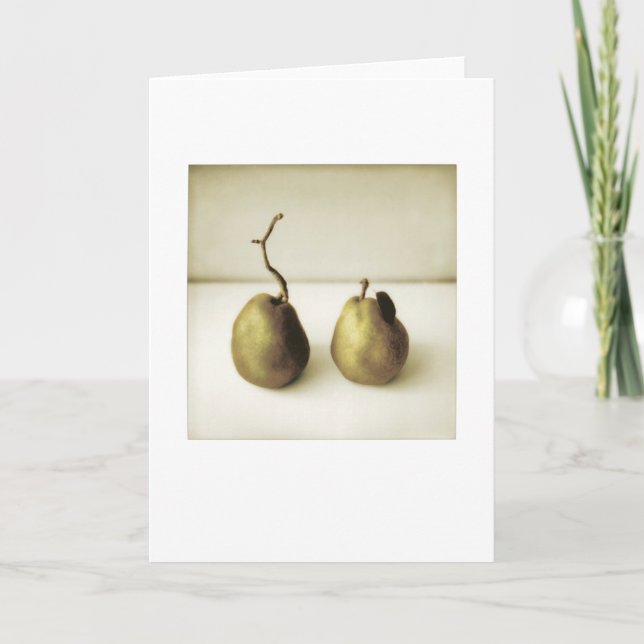 Backyard Pears Photo Painting Blank Hälsning Kort (Framsida)