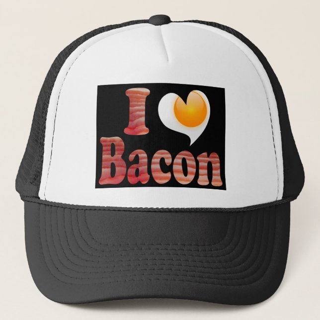 Bacon Ägg Älskare Hatt Truckerkeps (Framsida)