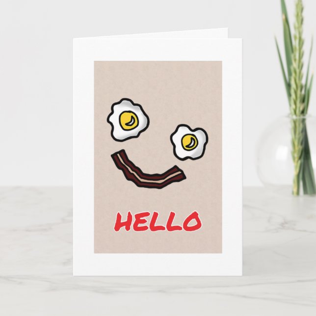 BACON/ÄGG HUMOR FÖR NÅGON SPECIELLA MORS DAG KORT (Framsida)