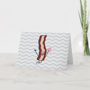 Bacon älskar dig valentinen! helgkort