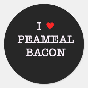 Bacon älskar jag Peameal Runt Klistermärke