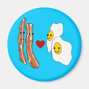 Bacon älskar rolig bacondesign för ägg magnet