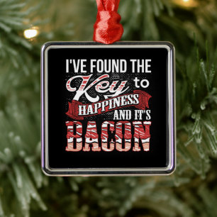 Bacon Älskare Gift Julgransprydnad Metall