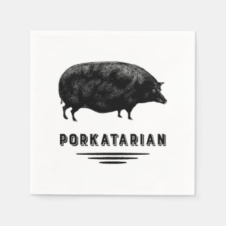 Bacon Älskare - Porkatarian - Antique Gris Pappersservett