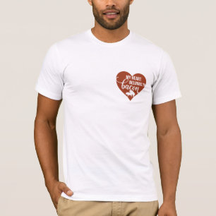 Bacon Älskare Shirt - Tillhören i hjärtat till Gri T
