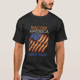 Bacon America Underbar Recump 2020 American Flagga T Shirt