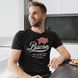 Bacon American Carnivore Breakfast Retro T Shirt