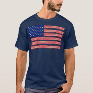 bacon American flagga patriotic American bacon T Shirt