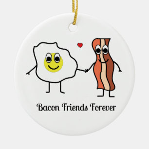 Bacon and Eggs best kompisars frukostmeme av teckn Julgransprydnad Keramik