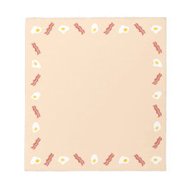 Bacon and Eggs Food Mönster Anteckningsblock