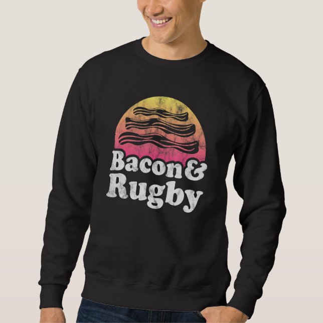 Bacon and Rugby Lång Ärmad Tröja (Framsida)
