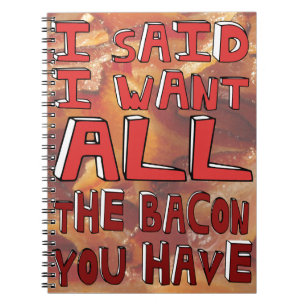 Bacon Anteckningsbok Med Spiral