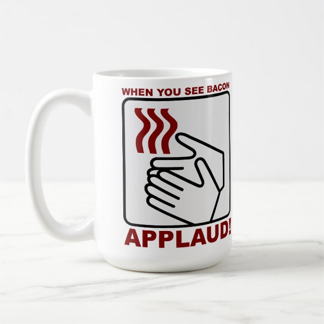 Bacon Applådera Mug Kaffemugg (Vänster)