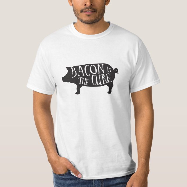 Bacon är botskjortan (vit) tee (Framsida)