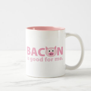 Bacon är bra för mig Två-Tonad mugg