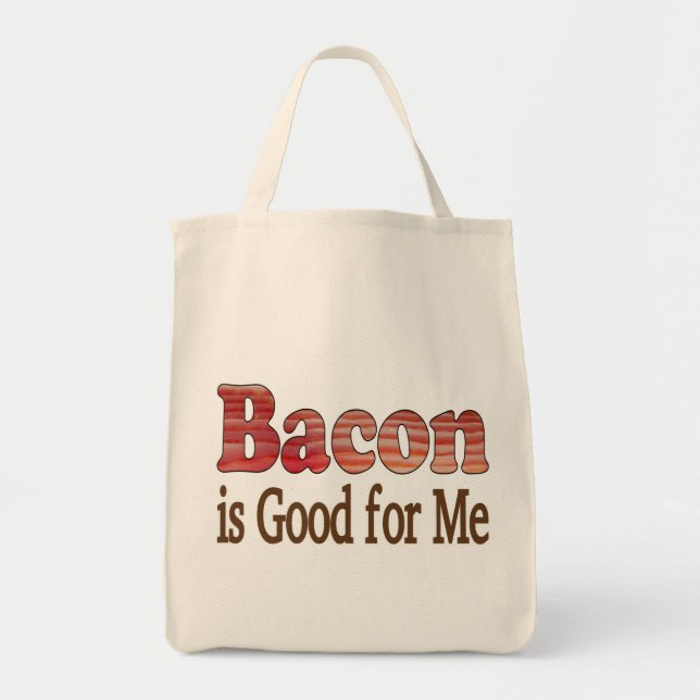 Bacon är bra för mig tygkasse (Framsidan)