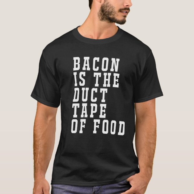 Bacon är den röda matskjortan. tröja (Framsida)