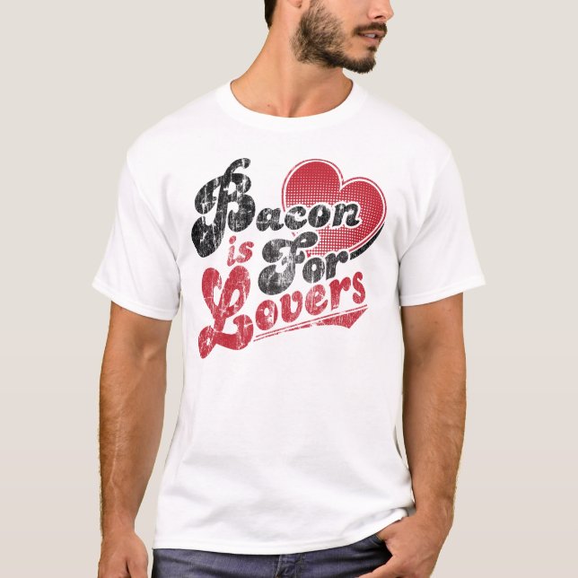 Bacon är för älskare t shirt (Framsida)