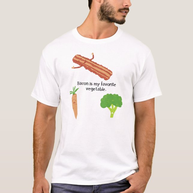 Bacon är min favorit- grönsak tee shirt (Framsida)