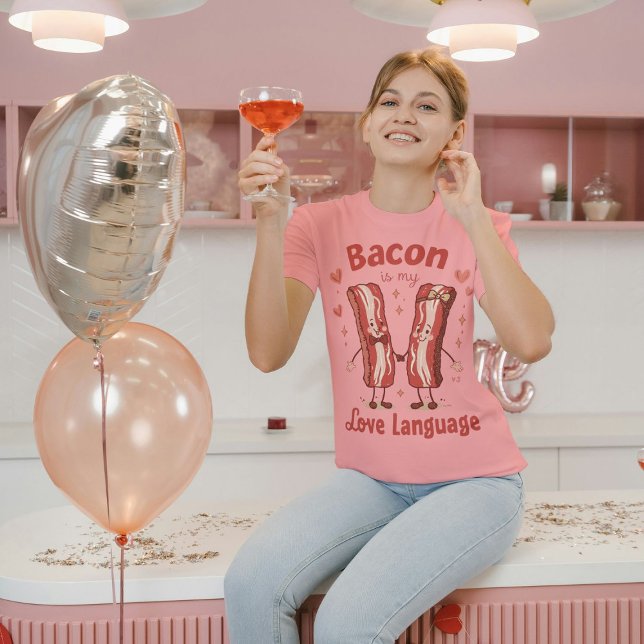 Bacon är min Kärlek Language Funny Bacon T Shirt (Skapare uppladdad)