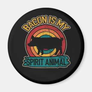 Bacon är min spirit Animal Bacon Älskare Grilling Magnet