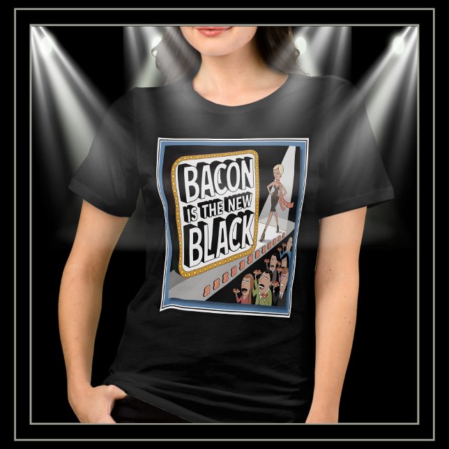 Bacon är New Black Keto Ketovore Carnivar T Shirt (Bacon is the New Black Keto Ketovore Carnivore Tshirt. Perfect Gift for Carnivores and Bacon Lovers!)