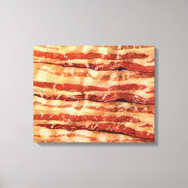 bacon as art.omslaget arbetsytemålning canvastryck (Framsida)