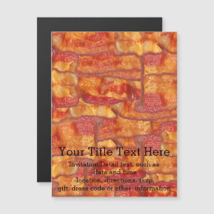 Bacon Background Mönster Magnetisk Inbjudningskort