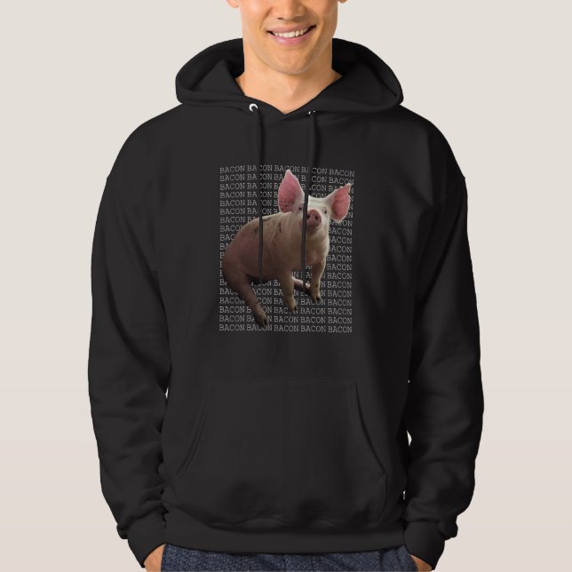 BACON BACON BACON  Cute and  Pig Bacon Hoodie (Framsida)