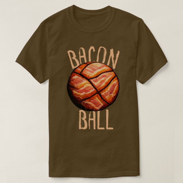 Bacon Boll Basketball Funny Basketball T Shirt (Design framsida)