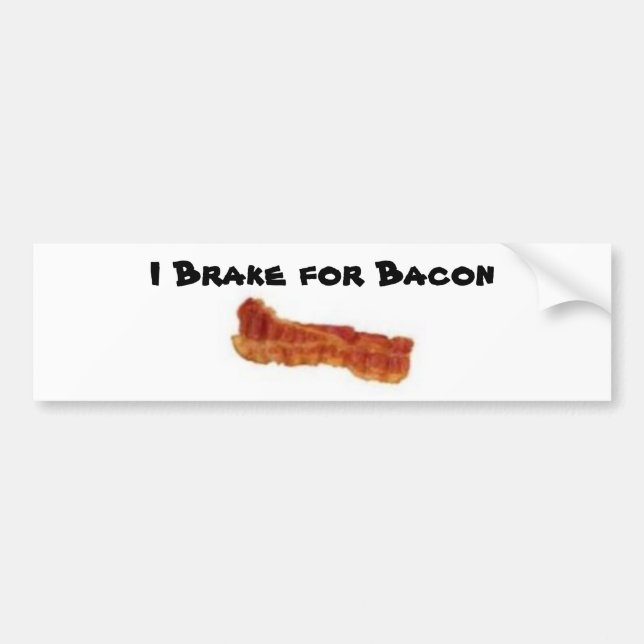 bacon bromsar jag för bacon bildekal (Framsidan)