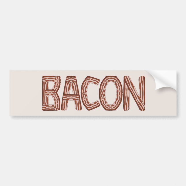 Bacon Bumper Sticker Bildekal (Framsidan)