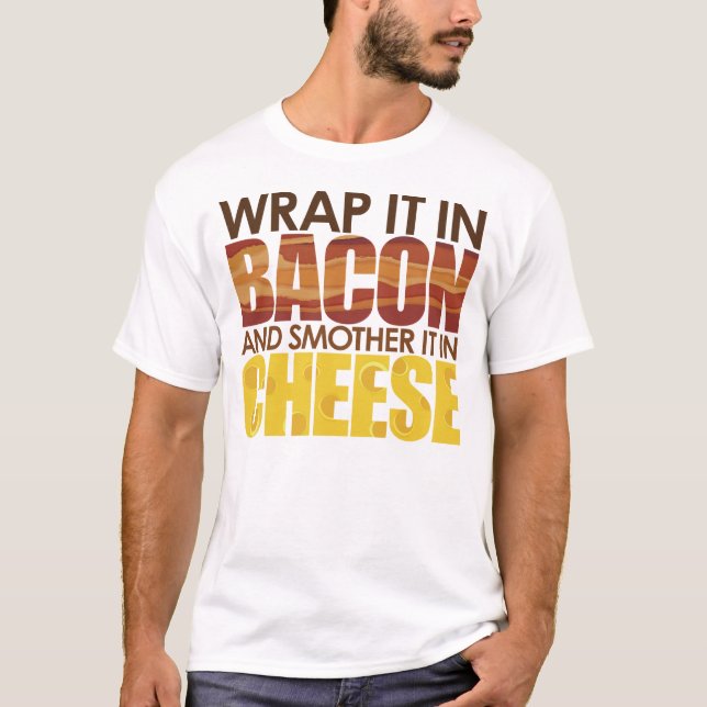 Bacon & Cheese, SNÄLLA! T Shirt (Framsida)