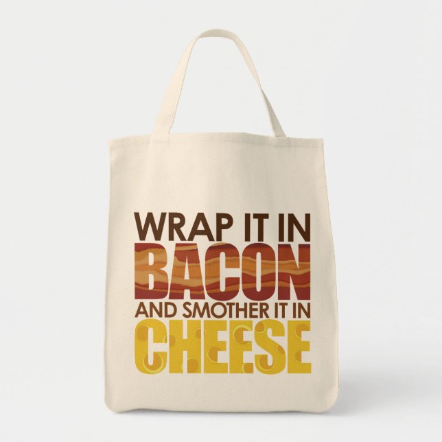 Bacon & Cheese, SNÄLLA! Tygkasse (Framsidan)