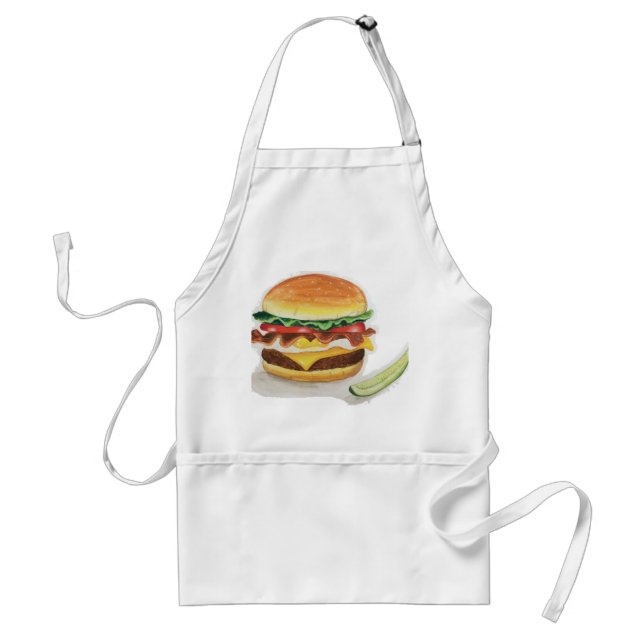 Bacon Cheeseburger Apron Förkläde (Framsidan)