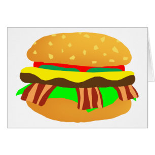 Bacon Cheeseburger Hälsningskort