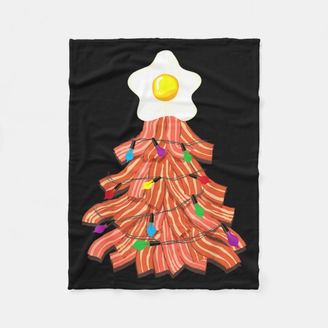 Bacon Christmas Tree Egg Top Shirt _ Funny Rk Love Fleecefilt (Framsidan)