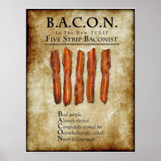 BACON: Det är den nya TULIP-Poster Poster