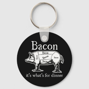 Bacon: Det är vad är för dinner. Nyckelring