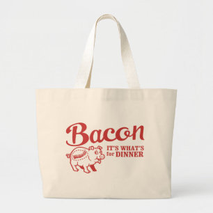 bacon - det är vad är för middag jumbo tygkasse