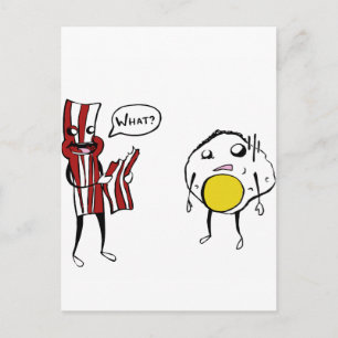 Bacon Eating Bacon Vykort