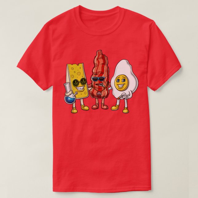 Bacon Egg Cheese Stoners T Shirt (Design framsida)