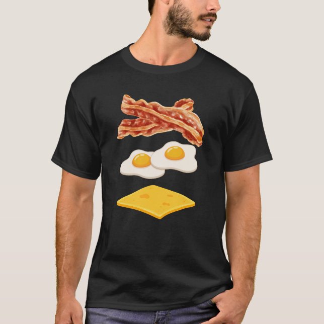 Bacon Egg Och Ost Tröja Rolig Frukost (Framsida)