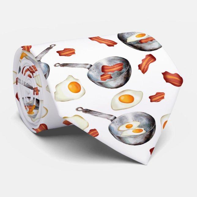 Bacon & Eggs Breakfast Food Mönster Slips (Rullad)