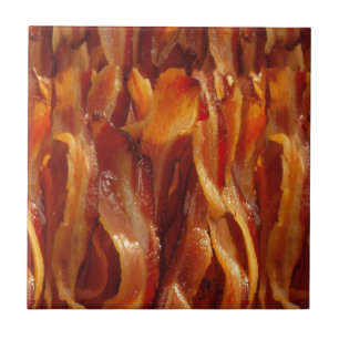 Bacon Fält Yummy Mönster Decor Kakelplatta